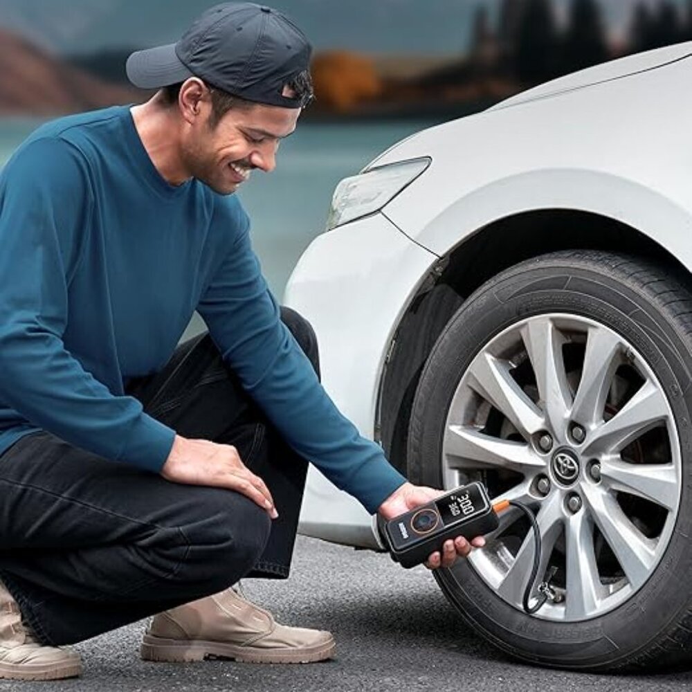 NEW IN BOX! Portable High-Speed Tire Inflator with 5 Inflation Modes & LED Light